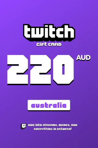 Twitch 220 AUD Gift Card (Australia) - Digital Key