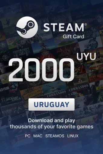 Steam Wallet 2000 UYU Gift Card (Uruguay) - Digital Key