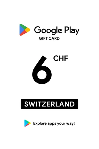 Google Play 6 CHF Gift Card (Switzerland) - Digital Key