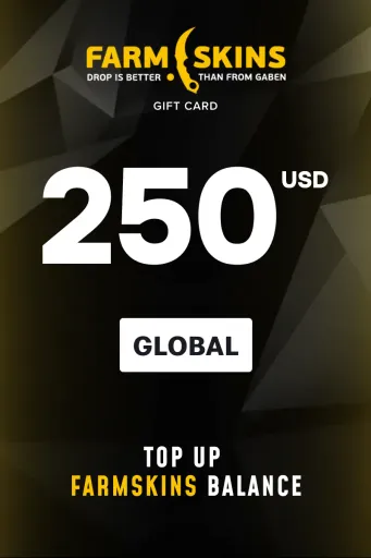 Farmskins Wallet Card 250 USD Gift Card (Global) - Digital Key