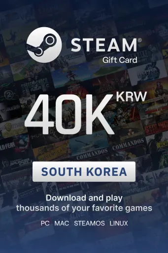 Steam Wallet 40000 KRW Gift Card (South Korea) - Digital Key