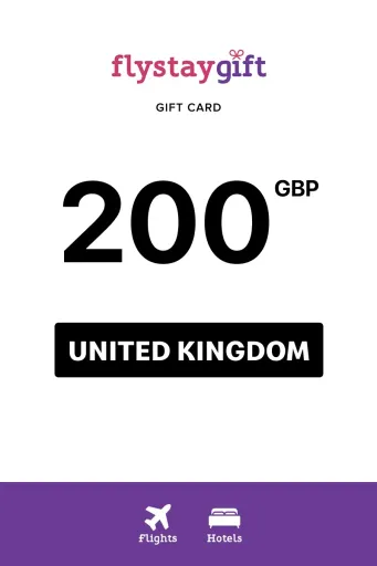 Flystay Gift 200 GBP Gift Card (United Kingdom) - Digital Key
