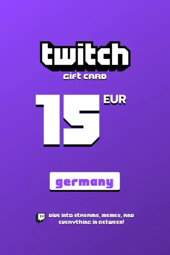 Product Image - Twitch 15 EUR Gift Card (Germany) - Digital Key