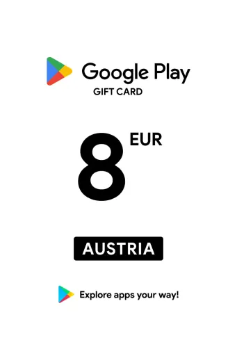 Google Play 8 EUR Gift Card (Austria) - Digital Key