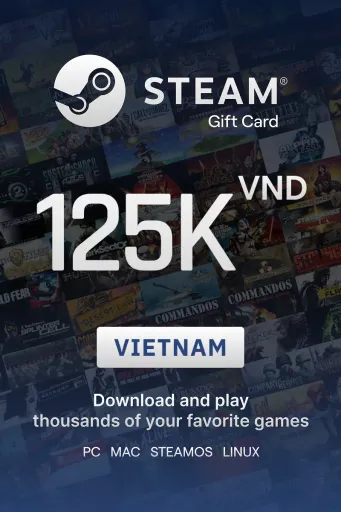 Steam Wallet 125000 VND Gift Card (Vietnam) - Digital Key