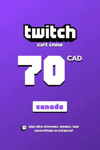 Twitch 70 CAD Gift Card (Canada) - Digital Key
