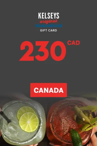 Product Image - Kelsey's 230 CAD Gift Card (Canada) - Digital Key