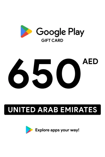 Google Play 650 AED Gift Card (United Arab Emirates) - Digital Key