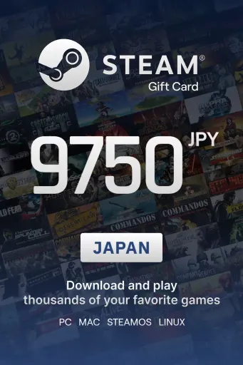 Steam Wallet 9750 JPY Gift Card (Japan) - Digital Key