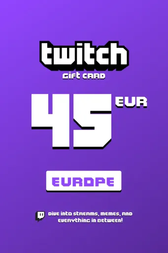 Twitch 45 EUR Gift Card (Europe) - Digital Key