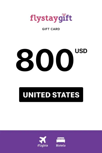 Flystay Gift 800 USD Gift Card (United States) - Digital Key