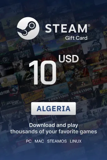 Steam Wallet 10 USD Gift Card (Algeria) - Digital Key