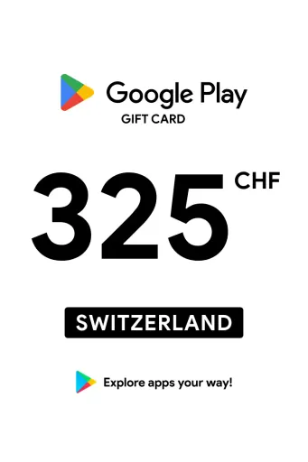 Google Play 325 CHF Gift Card (Switzerland) - Digital Key