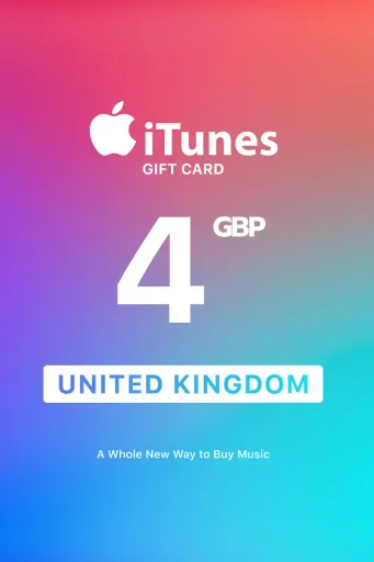 Apple iTunes 4 GBP Gift Card (United Kingdom) - Digital Key