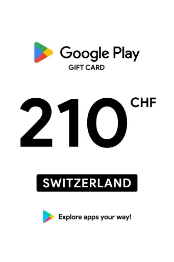 Google Play 210 CHF Gift Card (Switzerland) - Digital Key
