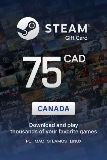 Steam Wallet 75 CAD Gift Card (Canada) - Digital Key