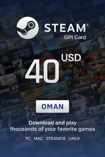 Steam Wallet 40 USD Gift Card (Oman) - Digital Key