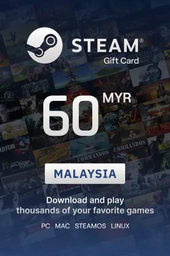 Steam Wallet 60 MYR Gift Card (Malaysia) - Digital Key
