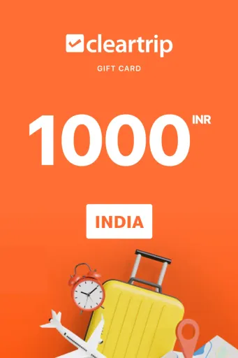 Product Image - Cleartrip Hotels 1000 INR Gift Card (India) - Digital Key