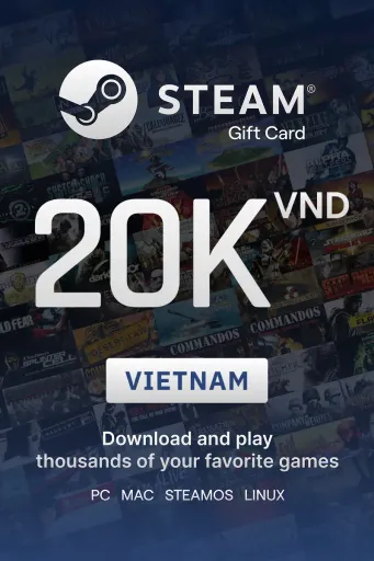 Steam Wallet 20000 VND Gift Card (Vietnam) - Digital Key