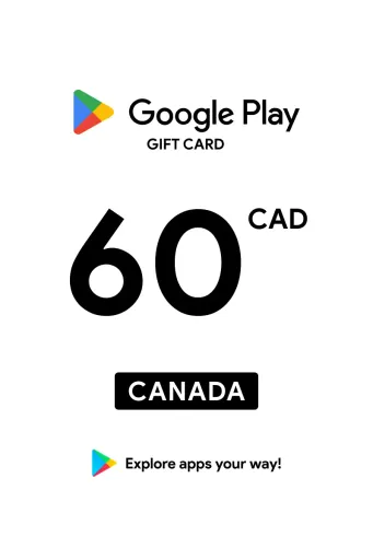 Google Play 60 CAD Gift Card (Canada) - Digital Key
