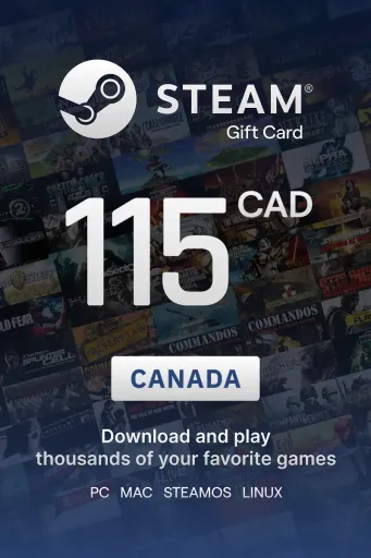 Steam Wallet 115 CAD Gift Card (Canada) - Digital Key