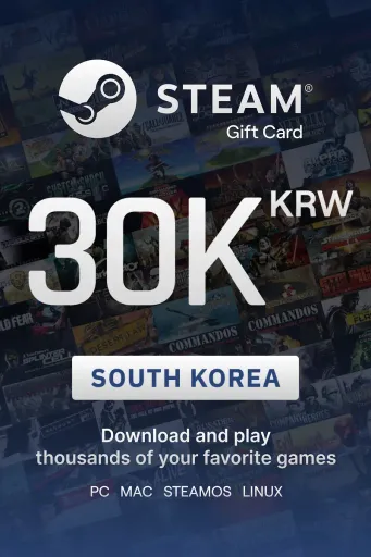 Steam Wallet 30000 KRW Gift Card (South Korea) - Digital Key