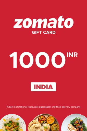 Zomato 1000 INR Gift Card (India) - Digital Key