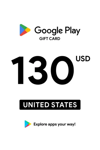 Google Play 130 USD Gift Card (United States) - Digital Key