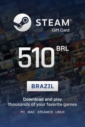 Steam Wallet 510 BRL Gift Card (Brazil) - Digital Key