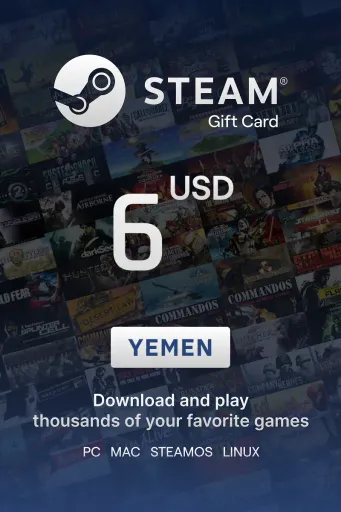 Steam Wallet 6 USD Gift Card (Yemen) - Digital Key
