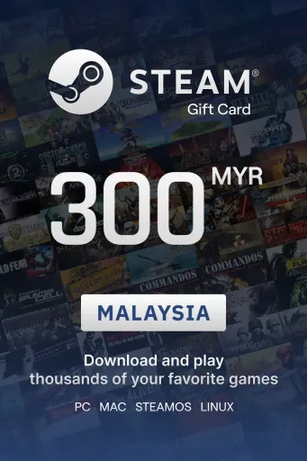 Steam Wallet 300 MYR Gift Card (Malaysia) - Digital Key