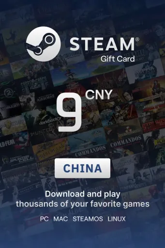 Steam Wallet 9 CNY Gift Card (China) - Digital Key