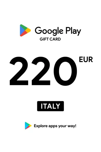 Google Play 220 EUR Gift Card (Italy) - Digital Key