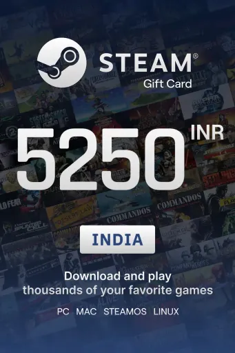 Steam Wallet 5250 INR Gift Card (India) - Digital Key