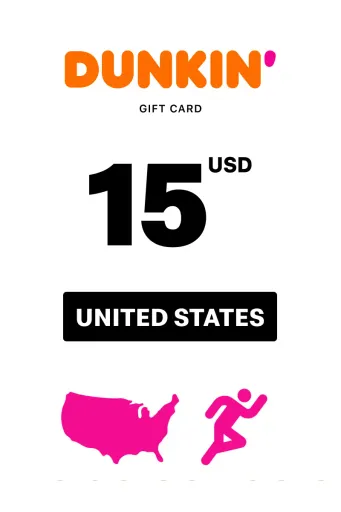 Dunkin 15 USD Gift Card (United States) - Digital Key
