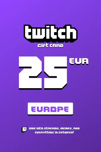 Twitch 25 EUR Gift Card (Europe) - Digital Key