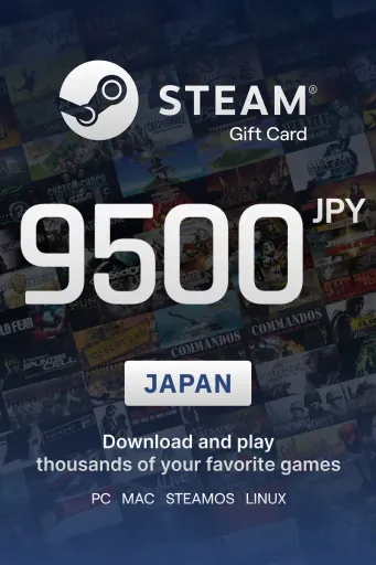 Steam Wallet 9500 JPY Gift Card (Japan) - Digital Key