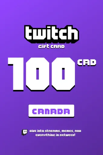 Twitch 100 CAD Gift Card (Canada) - Digital Key