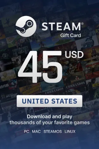 Steam Wallet 45 USD Gift Card (United States) - Digital Key