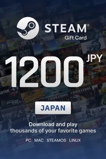 Steam Wallet 1200 JPY Gift Card (Japan) - Digital Key