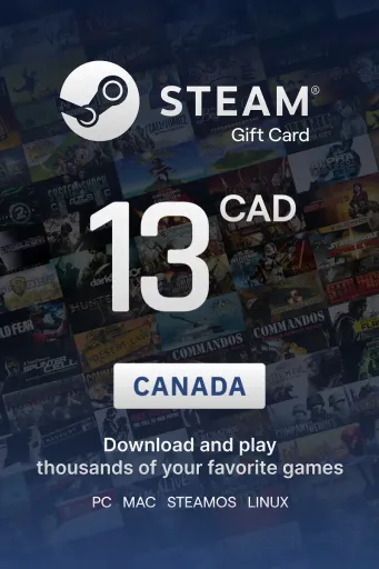 Steam Wallet 13 CAD Gift Card (Canada) - Digital Key