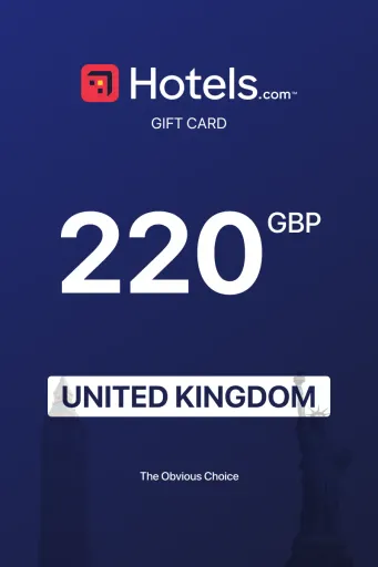 Hotels.com 220 GBP Gift Card (United Kingdom) - Digital Key