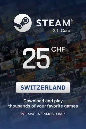 Steam Wallet 25 CHF Gift Card (Switzerland) - Digital key