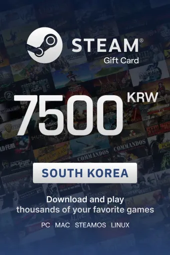 Steam Wallet 7500 KRW Gift Card (South Korea) - Digital key