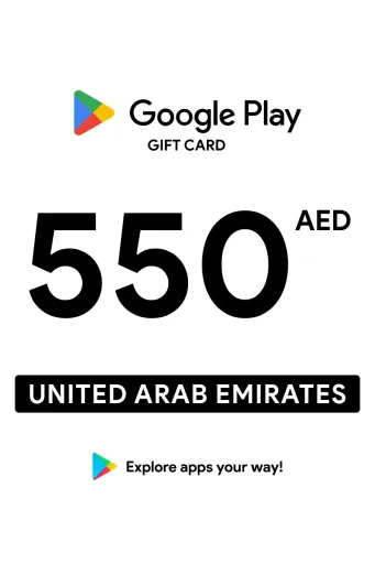 Google Play 550 AED Gift Card (United Arab Emirates) - Digital Key