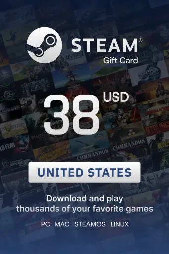 Steam Wallet 38 USD Gift Card (United States) - Digital Key