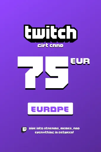 Twitch 75 EUR Gift Card (Europe) - Digital Key