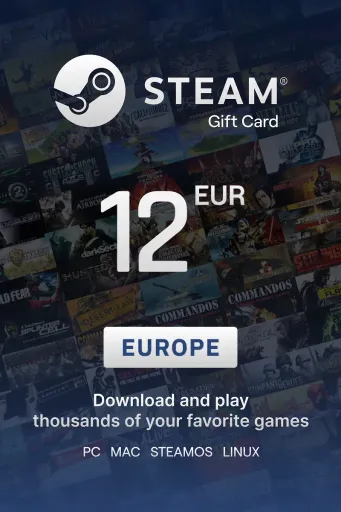 Steam Wallet 12 EUR Gift Card (Europe) - Digital Key