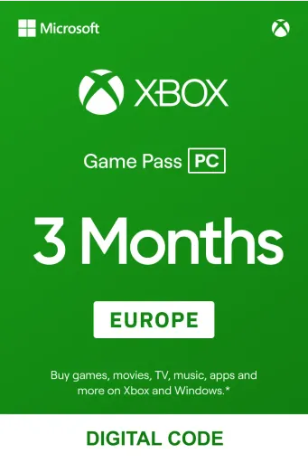 Xbox Game Pass for PC (Europe) - 3 Months - Digital Key